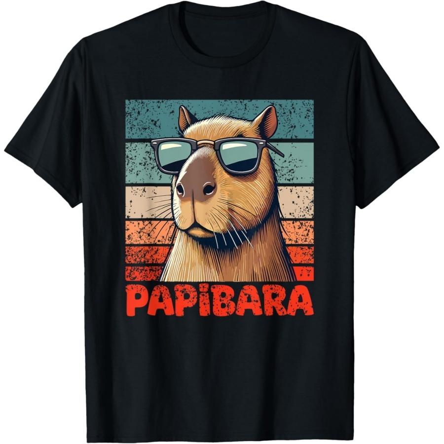 

iFreya Papibara Fathers Day Best Dad Capybara T-Shirt S чёрный