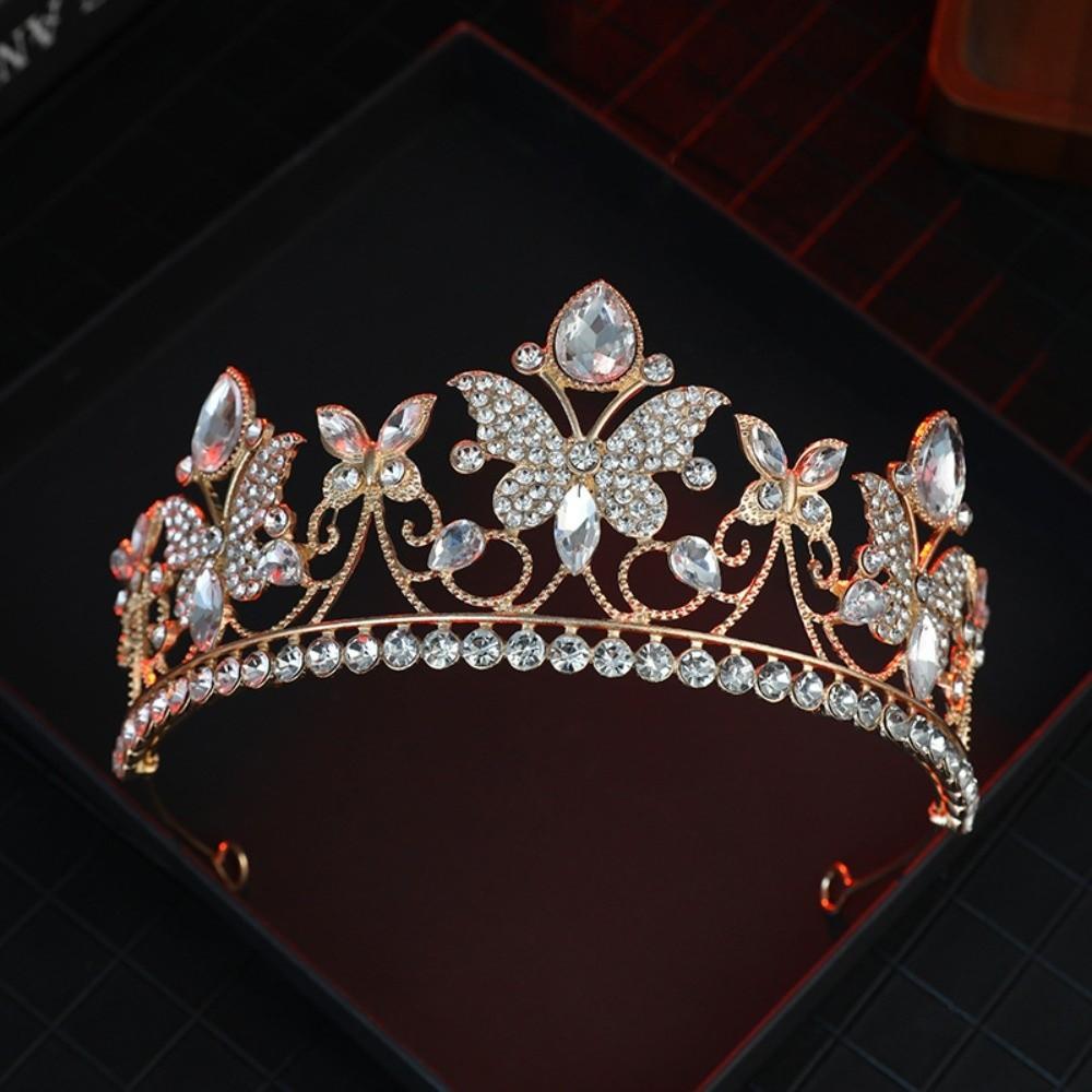Сверкающая Свадебная Корона Роскошная Королевская Тиара Принцессы Красивая Барочная Корона для Конкурса Товары для Вечеринки Style 7