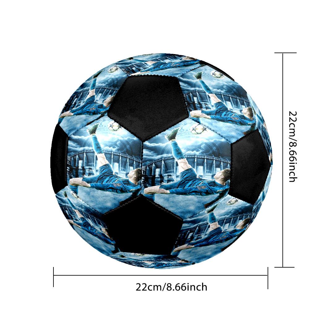 Balón de Fútbol para Entrenamiento al Aire Libre Resistente con Estampado, Talla 5