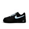 Air Force 1 Niebiesko-białe skórzane buty skateboardowe z niebieskim barwieniem atramentowym, odporne na ścieranie, niskie, unisex, czarno-różowe CW2288-001(Drużyna1615)