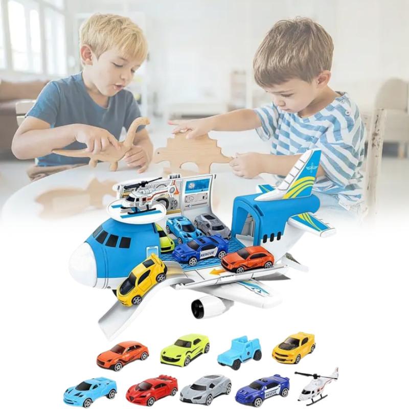 With Aeroplane Toy Vehicles Transport Cargo Airplane Car Children Set Gifts