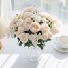 7 Forks Artificial Rose Flower DIY Accessories Multicolor Faux Peony Flower Photo Props Simulation Hydrangea Flower