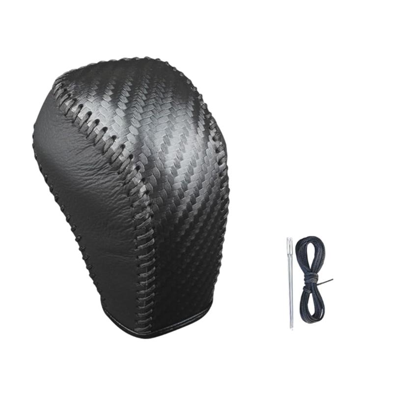

Stylish Auto Shifters Knob Guard Leather Gear Shifts Cover Auto Leather Gear Shifts Knob Protector Simple to Use for Vehicle