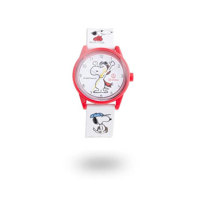 Q&Q SmileSolar Watch Waterproof PEANUTS COLLECTION Snoopy & Woodstock Red
