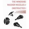 Xislet Windshield Washer Nozzle and Hood ulation Retainers, Windshield Sprayer Nozzle for Jeep, Dodge Ram, Chrysler Pt Cruiser Replaces OEM #: