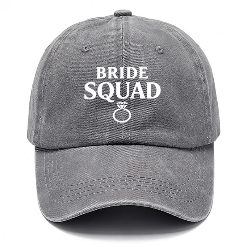 BRIDE SQUAD Printed Baseball Cap Hats for Men Hat for Women Breathable Caps Adjustable DAD Hats Suitable for Outdoor Activi