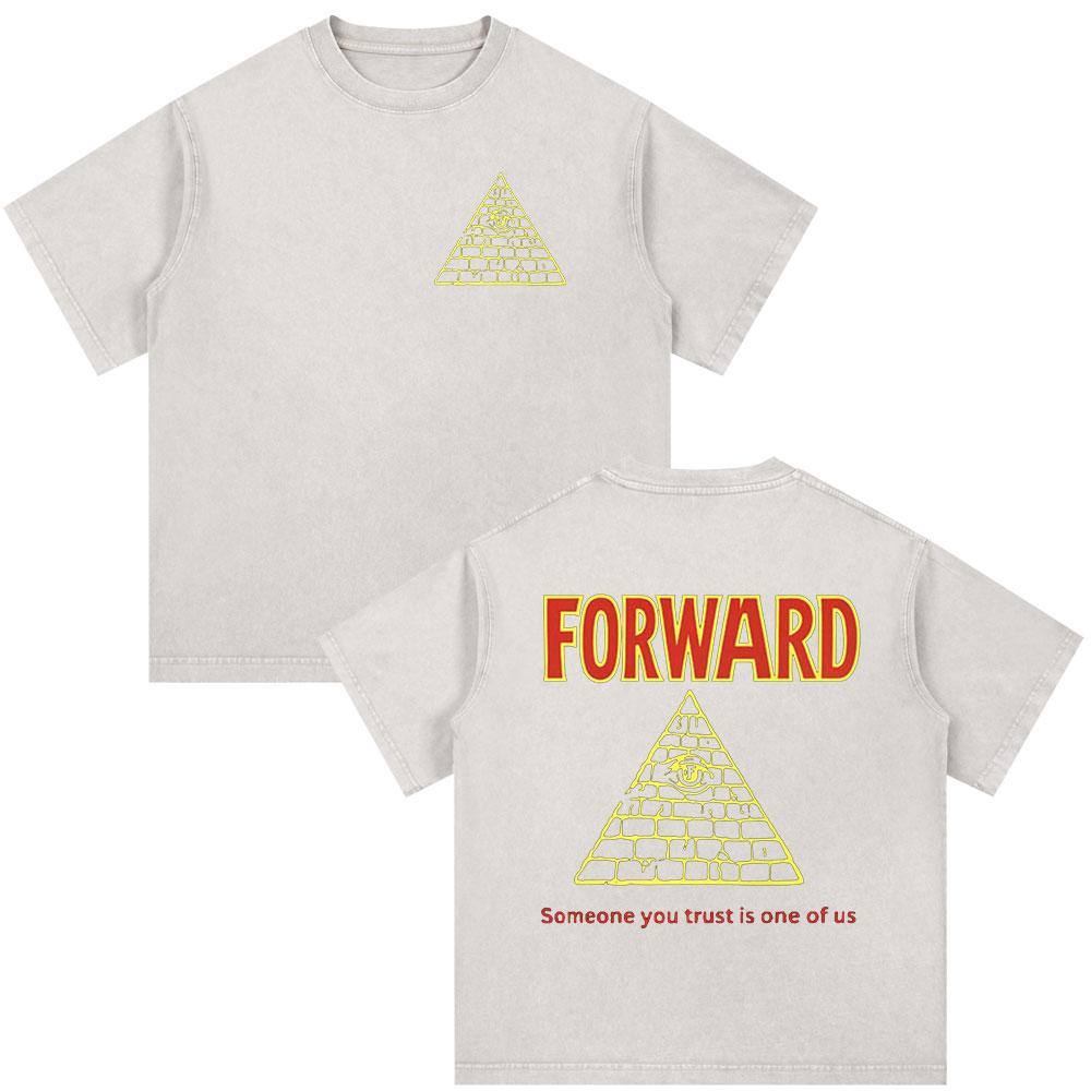 Forward Observations Group Skeleton Skull Vintage Washed Tshirt Men Clothing Fashion Gothic Oversized Casual T Shirt Streetwear
