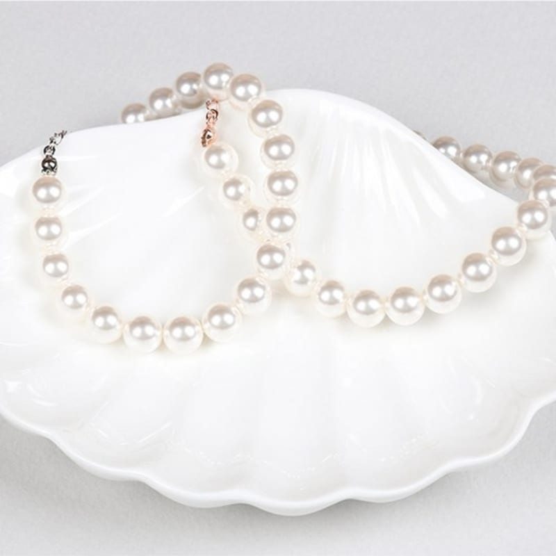 Dana Burton [925 Silver] Charlotte Glass Pearl Bracelet_8mm