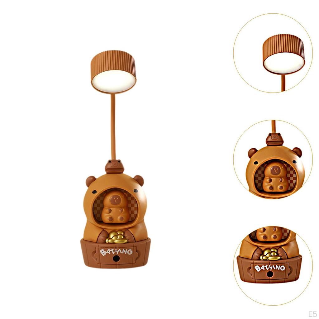 Capybara Desk Lamp Night Light Rechargeable,Novelty,with Pencil Sharpener Table for Bedroom