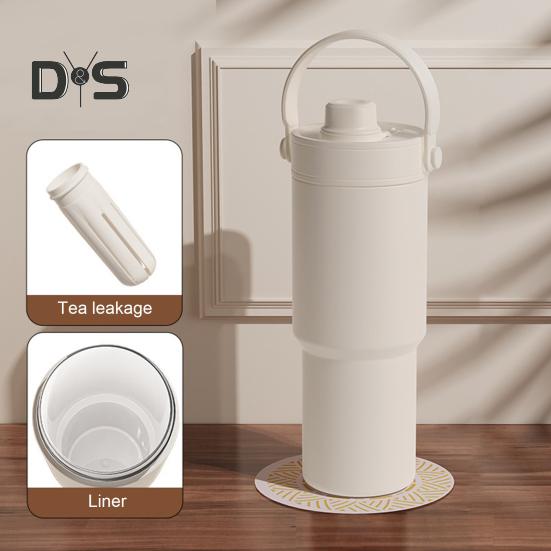 Insulated Vacuum Flask Travel Bottle with Straw Large Capacity BPA Free Food Grade Heat-Insulated Water Bottle Tumbler