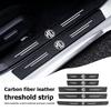 Car Carbon Fiber Door Sill Anti-Scratch Guard Sticker Accessories For MG HS ZS GS 3 5 6 7 Hector TF GT ZR Q7