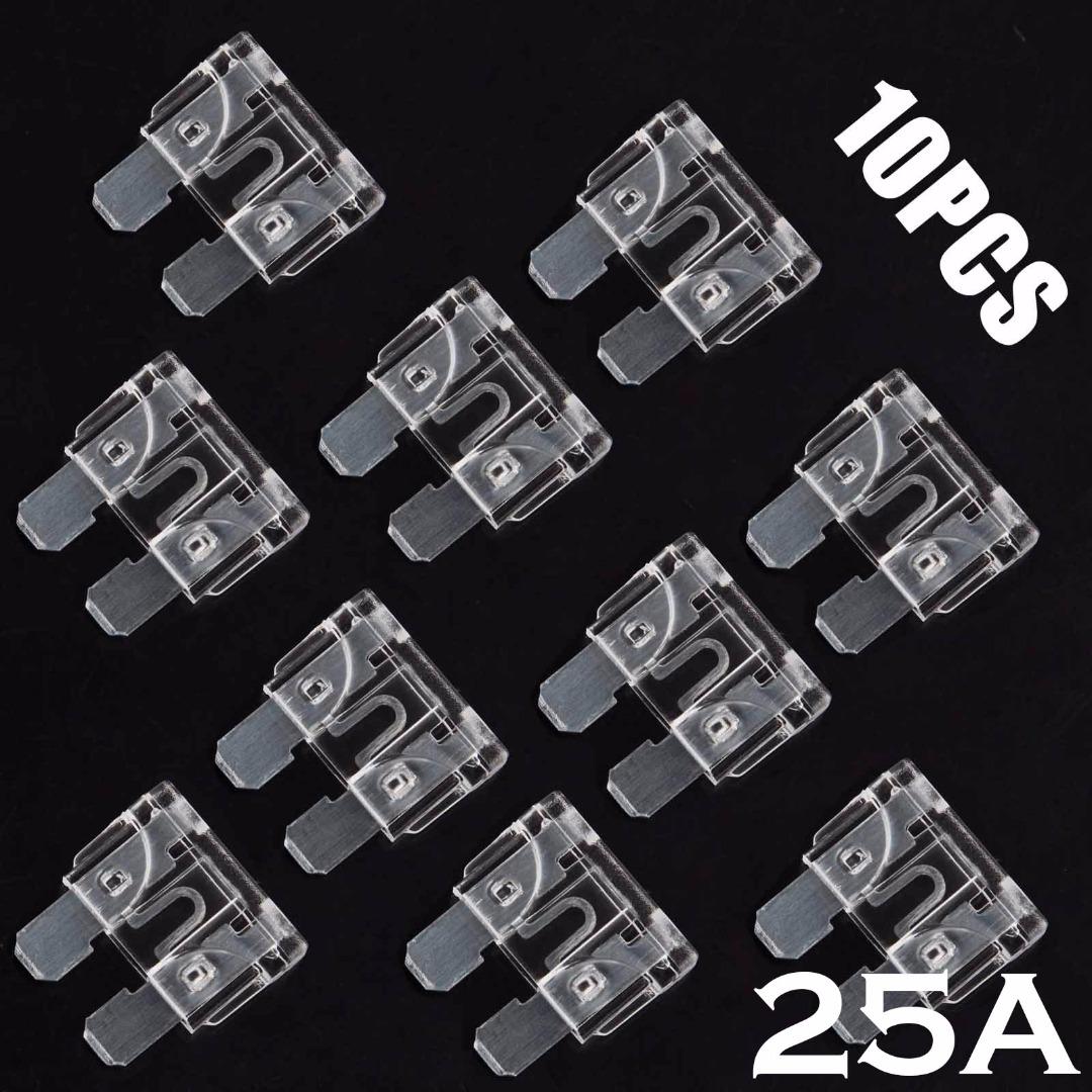 

Pdtoweb 10шт 25A Стандартный предохранитель ATO/ATC с цветовой кодировкой для легкового автомобиля Грузовик