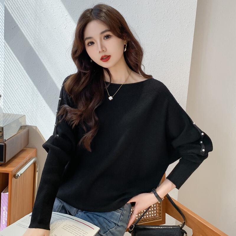 MOCANA Women's Fashion Versatile Long Sleeve Knit Top