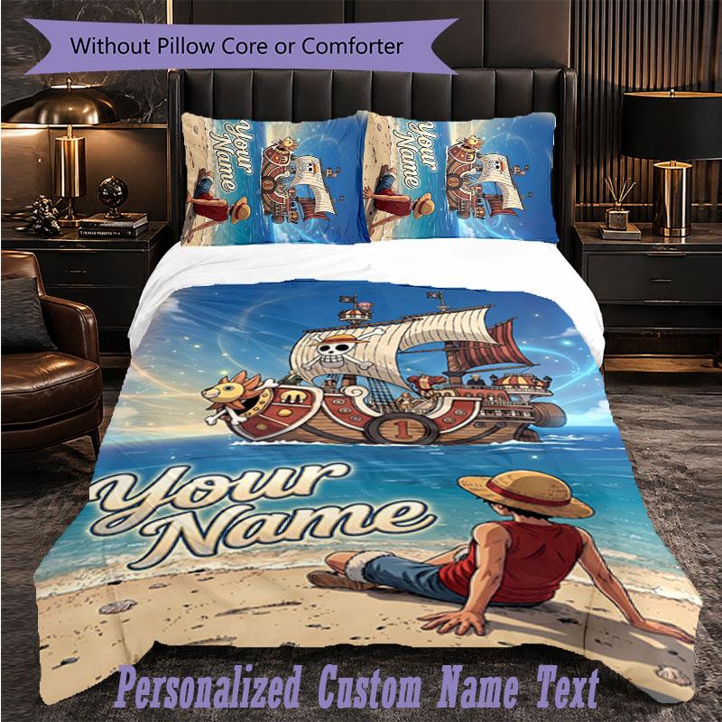 Personalized 3Pcs Bedding SetOne Piece Custom Text Duvet Cover Pillowcase Set Bedroom Gift
