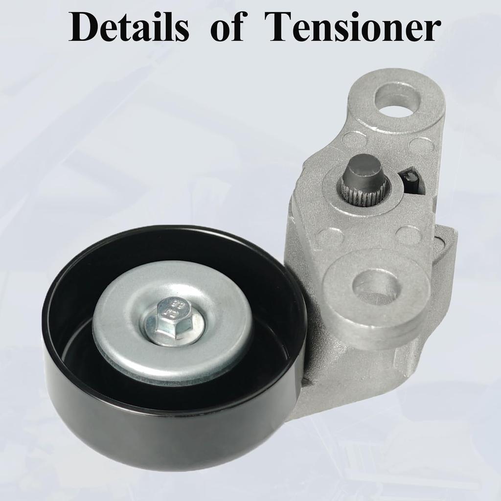 A/C Serpentine Drive Belt Tensioner Kit Fits For Chevy Silverado 1500 Avalanche Express Suburban Tahoe GMC Savana Sierra Yukon Cadillac Escalade