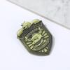 Retro Bronze Bear Brooch: Halloween Thriller Metal Pin Badge for Clothing