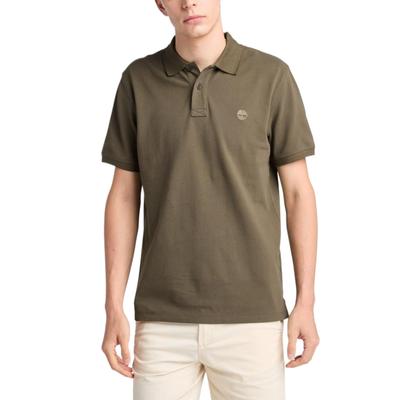 Koszulki Polo Męskie Zielone Wojskowe Kołnierzyk Polo Umiarkowany Prosty Krój TB0A6943A581