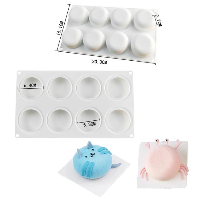 Silikonform Bakverk 3D Tårta Design Mini Cupcake Mousse Muffin Hjärta Bubbla Fyrkantig Bakform