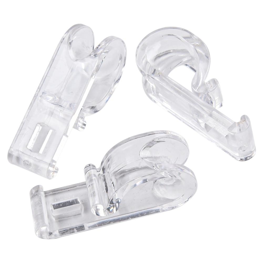 Pack of 20 Clear Plastic Roller Cord Guide Hooks with Screws for Fixing Venetian Sheer Curtains Blinds and Window Shades