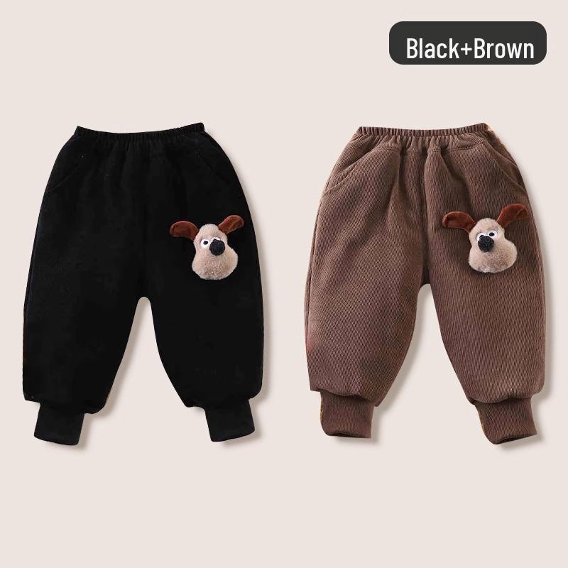 Jingqi Baumwoll-Sweathose mit Fleecefutter für Kinder: Warme Winterhosen für Jungen und Mädchen