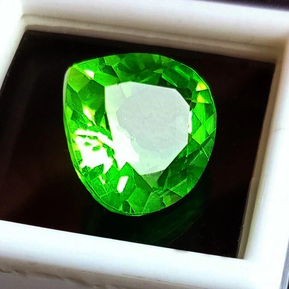 10.55 Ct Natural Green Peridot Afghanistan Pear Cut AAA Certified Gemstone