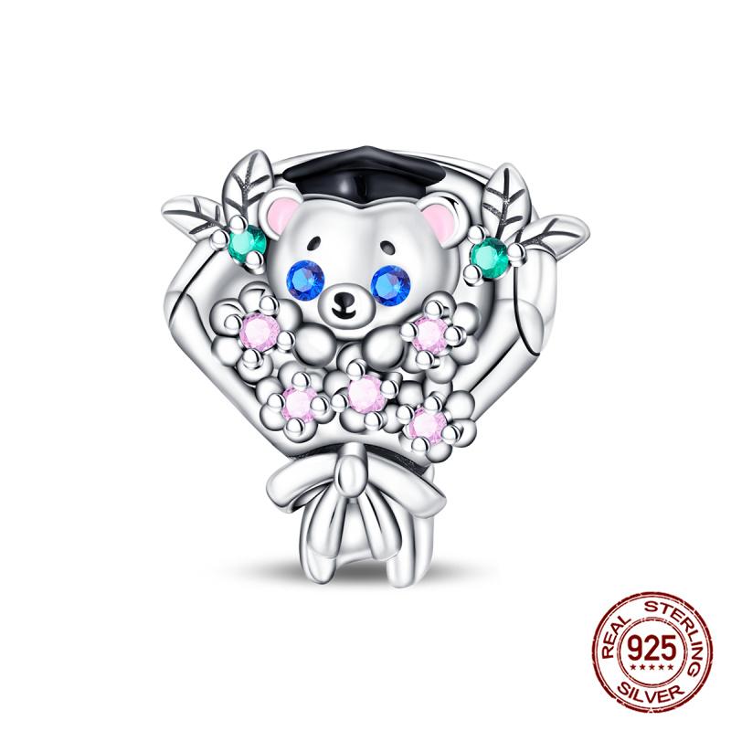 

Original 100% Copper Flower Degree Certificate Doctor Hat Charms Fit For Ladies Bracelet Diy Jewelry Making Gift