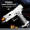 TTI 2011 Pistol Shell Throwing Continuous Firing Blowback Soft Bullet Gun Empty Hanging Birthday Gift
