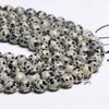 Dalmatian Jaspers Stone 4/6/8/10/12mm Red Green Beads 15"Strand Smooth Loose Spacer Beads for Jewelry Making DIY Bracelets Accessories