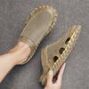 Fashion Men Sandals Summer Designer Casual Beach Shoes Male Outdoor Slippers Sport Leather Non-Slip Loafers Luxury Flats Plus Size 46