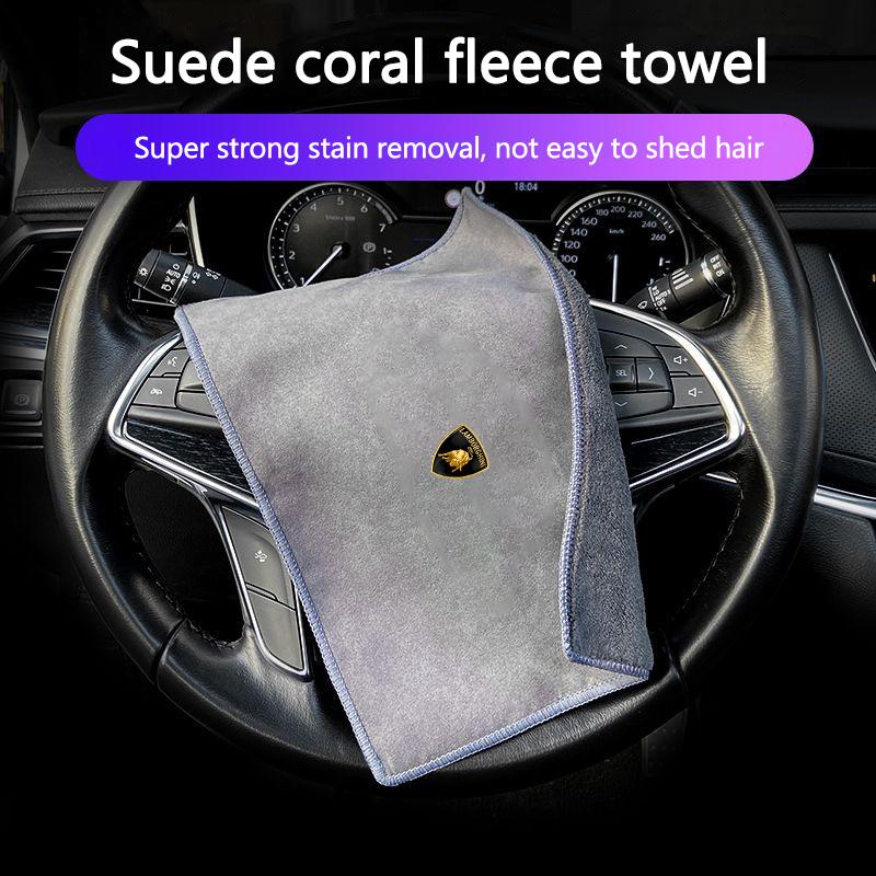 Car Wash Towel Car Cleaning Drying Cloth Detailing Car Wash Towel For Lamborghini Urus Huracan Aventador Premium Accessories
