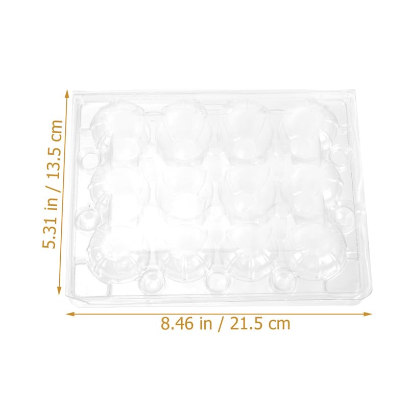 Uonlytech 20-Piece Clear Quail Egg Cases, Clear Plastic Refrigerator Egg Storage Boxes, Convenient Kitchen Storage, 21.5 x 13.5 x 3 cm
