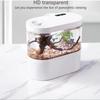 USB Mini Desktop Aquarium Fish Tank with Biochemical Filtration System LED Light Betta Fish Ecological Water Cycle Goldfish Tank