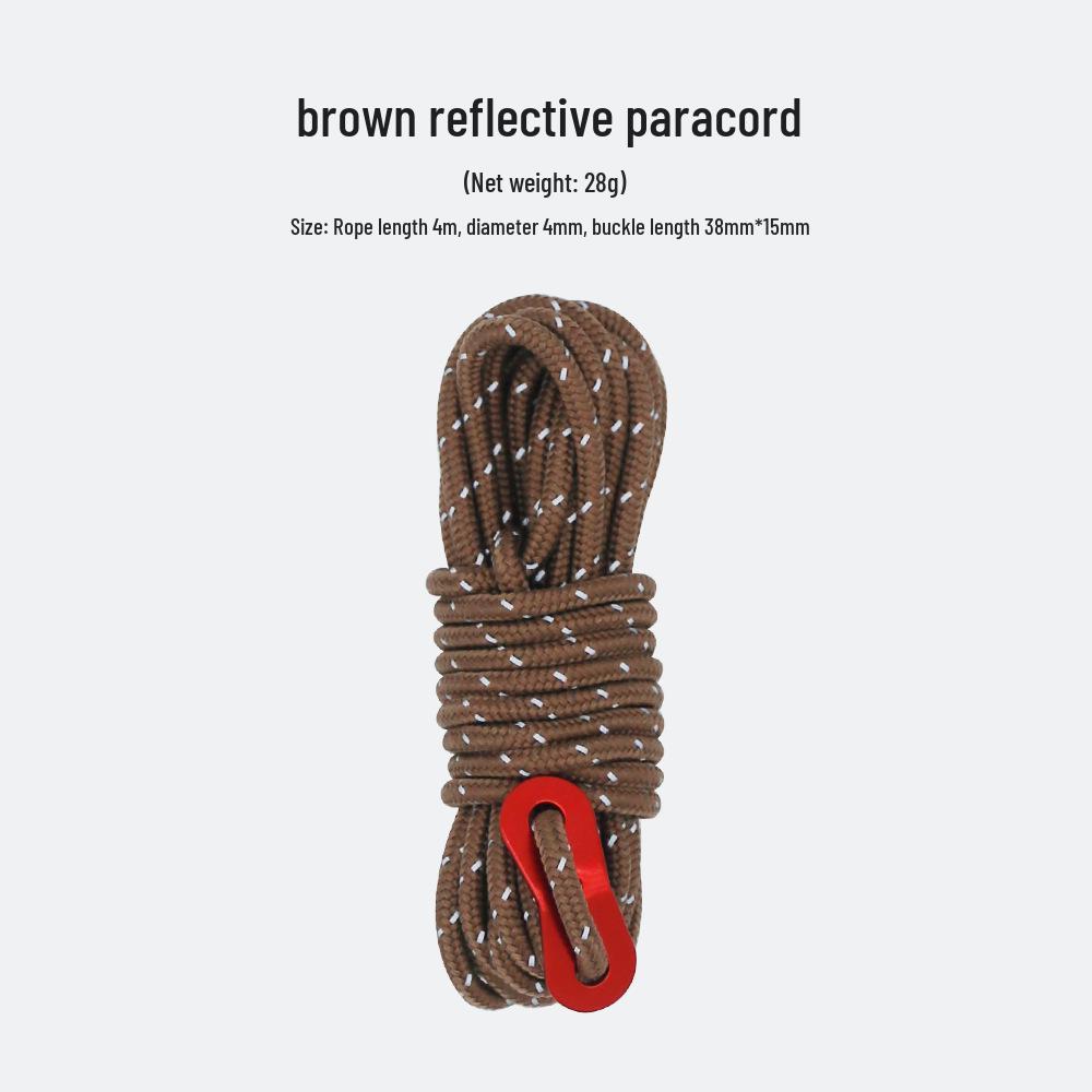 4m Reflective Windproof Tent Rope with Adjuster for Outdoor Camping