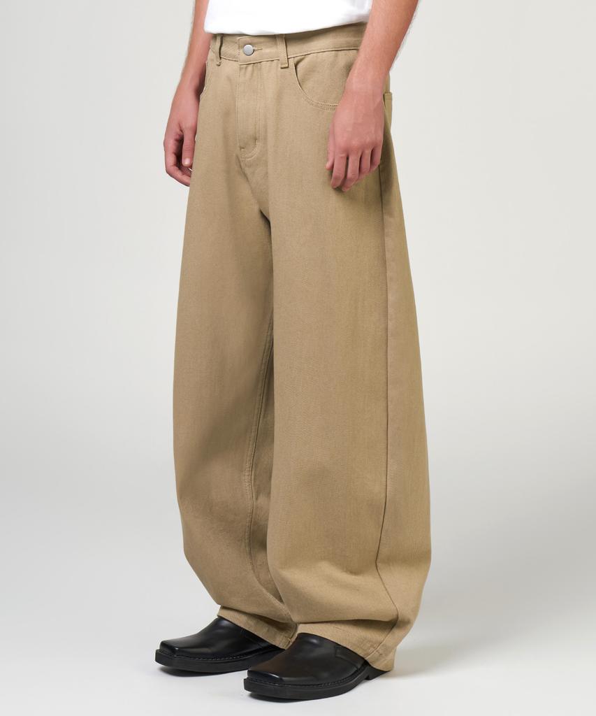 UNTAPPED STUDIO [2Pack] Washed Curved Wide Cotton Pants 4 Colors