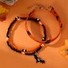 Halloween Beaded Bracelets Set  Pumpkin Skull Bracelets for Women Jewelry Gift