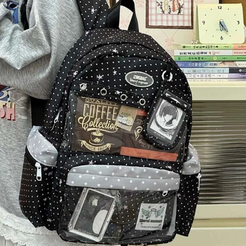 New Y2K Sweet Star Comic Ita Tote Ladies Trend Sling Bag Lolita Female Transparent Tote Bag DIY Display Shoulder Carry Bag Handbags