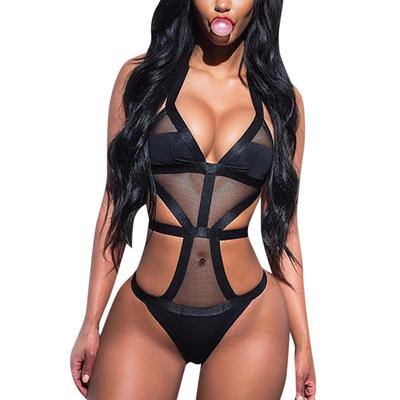 V Bra Underwear Sexy Hollow Out Bodysuits See Women Sexy Bikini Hollow Deep V Bra Swimsuit Swimwear Bathing Suit Beach