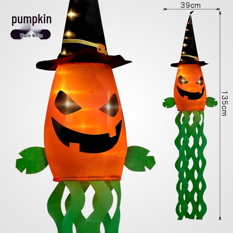 LED Pumpkin Lantern Wizard Hat Halloween String Lights: Spooky Atmosphere & Colored Ghost Festive Decor