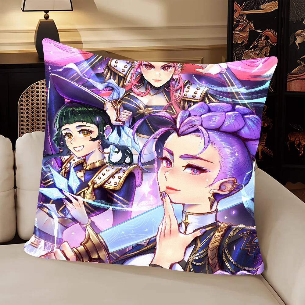 Popular K-KPopS Cool D-Demon Top H-Hunters Pillow Case Cushion Cover Decor Home Throw For Couch Camping Pillow Cover Decorations