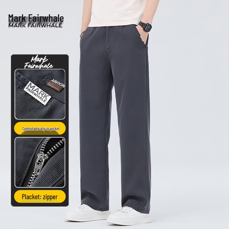 MARK FAIRWHALE Men s Casual Business Straight-Leg Pants 38