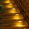 1/2/4PCS LED Solar Step Lamp Path Stair Outdoor Garden Lights Waterproof Balcony Light Decoration for Patio Stair Fence Light