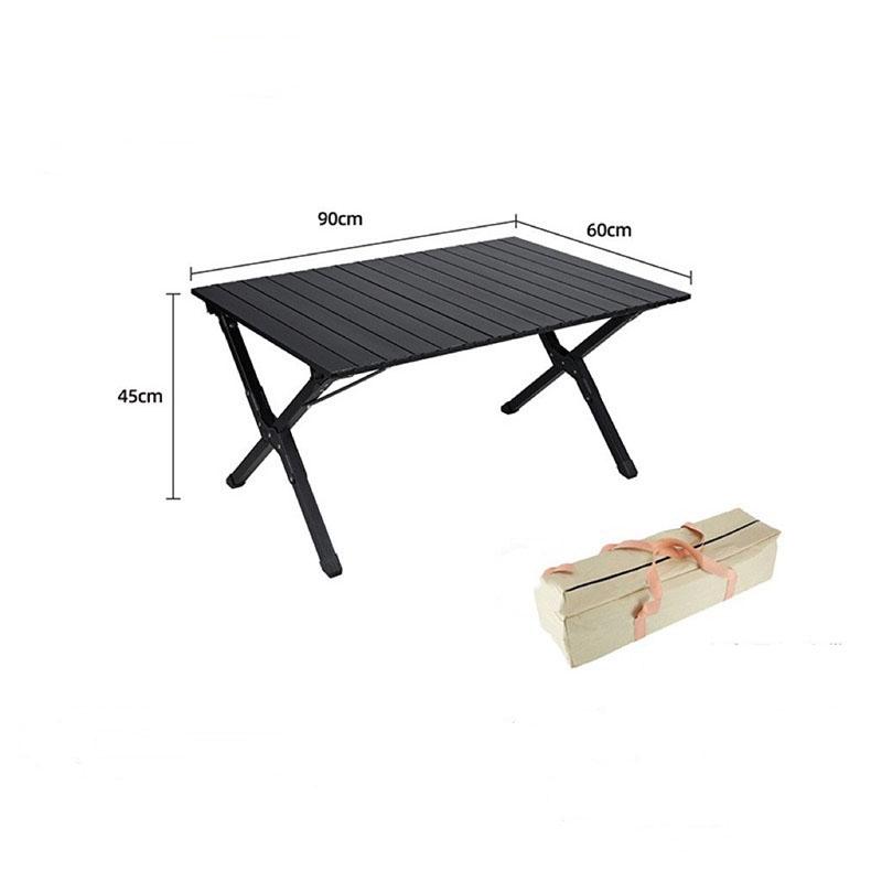 Rolling Fold Table Aluminum Camping Table Portable Picnic Table with Carry Bag Lightweight Outdoor Desk for Beach Hiking Travel