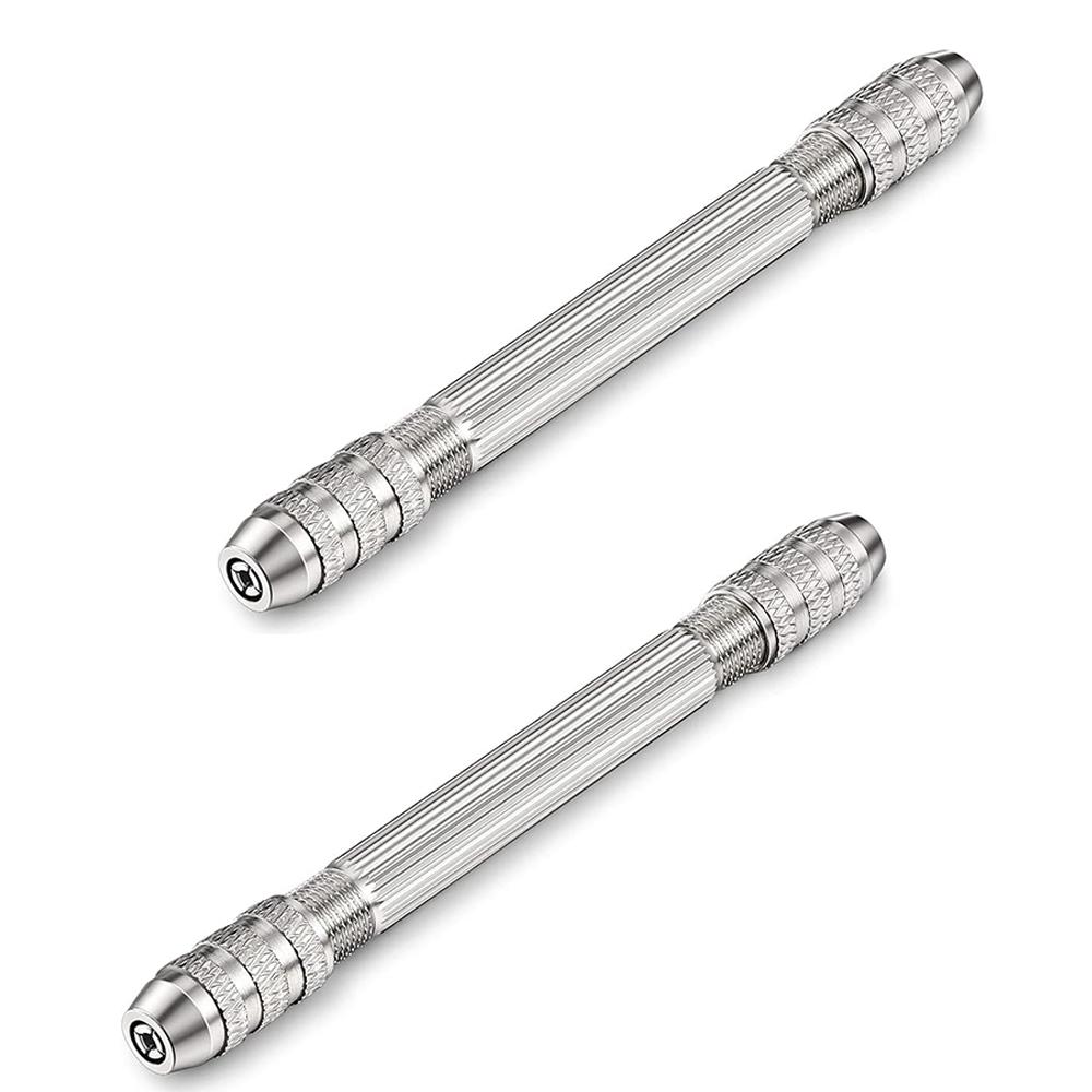 Double-Head Hand Drill Base, 0.8-3.0mm, Copper Jewelry Making Tool, Wire Twisting Tool, DIY Hairpin Keychain Bracelets Necklace