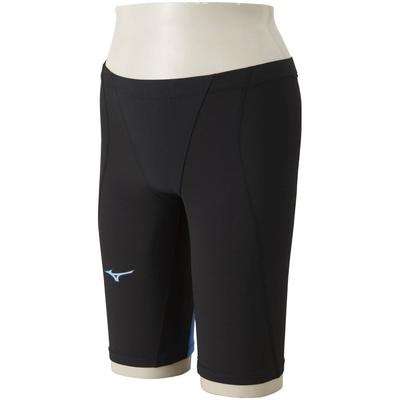 Mizuno MX SONIC 02 Racing Half FINA 2018 Size XS Men's Swimsuit, Spats, Approved, Spring/Summer Model, Black/Turquoise, (N2MB8011)