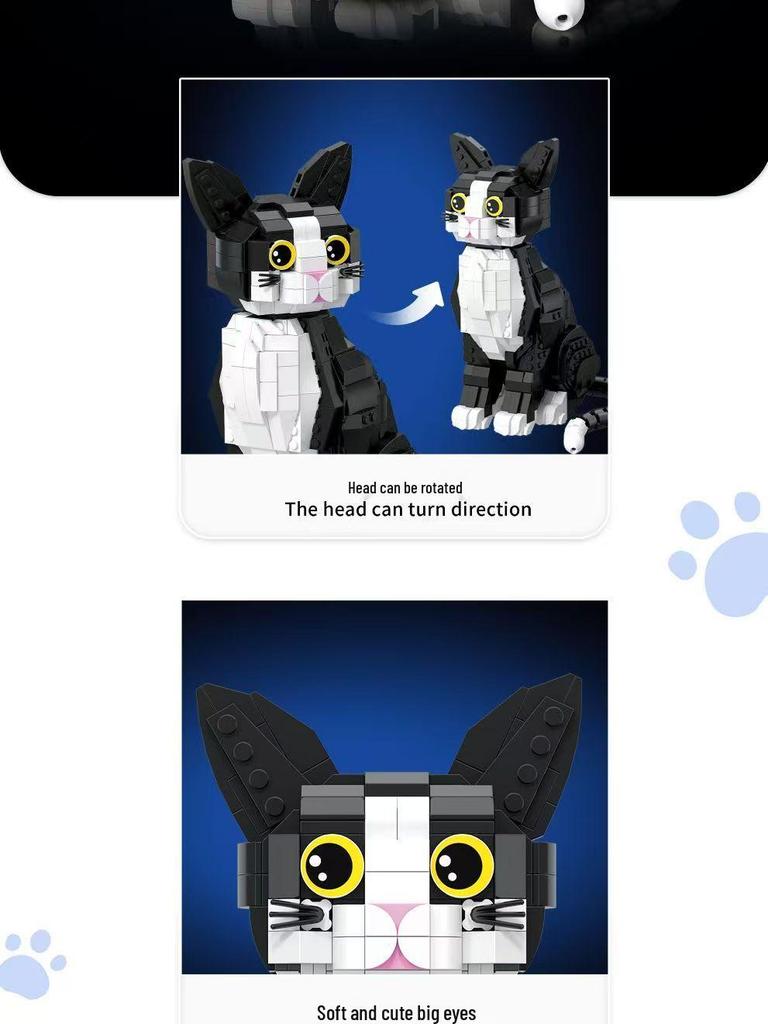 Zhegao Tuxedo Cat Mini Building Blocks - Educational Toy for Kids