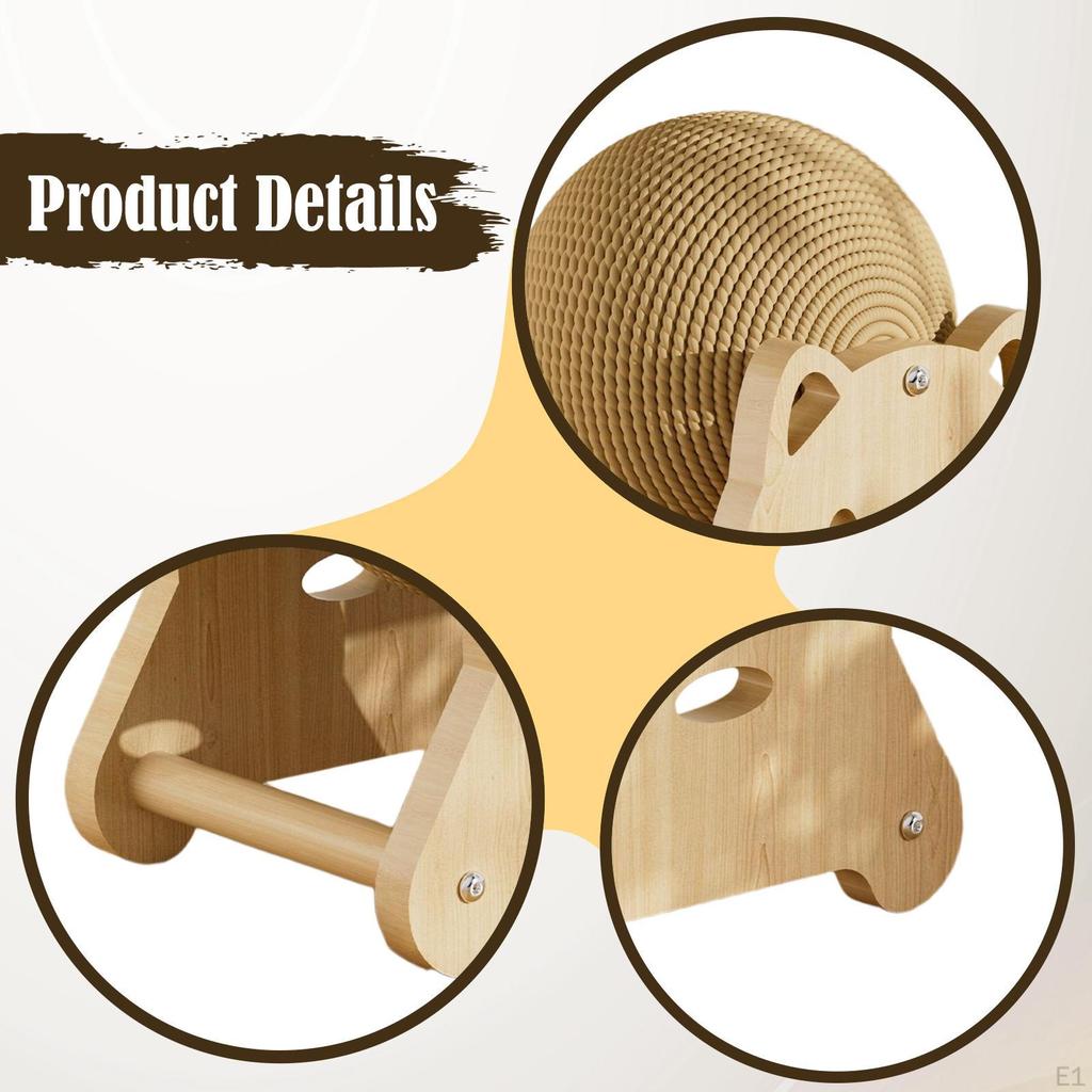 Katzenkratzball Haustierbedarf mit stabilem Ständer, Spaß, Sisal-Kratzball, interaktives Spielzeug