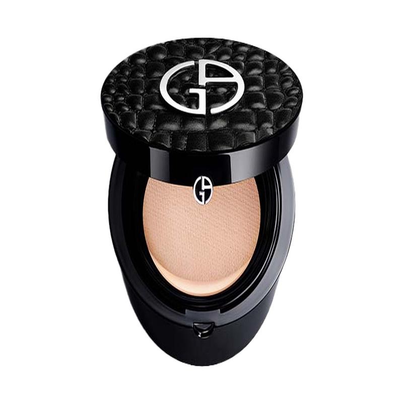 Armani Air Cushion GIORGIO George Crocodile Pattern Luxurious Black Limited Edition Non-removing Makeup Long-lasting #2 15g for Fair Complexion