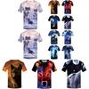 Men's Wolf Mountain 3d Print Summer Casual T-shirt With Stunning Graphic Design