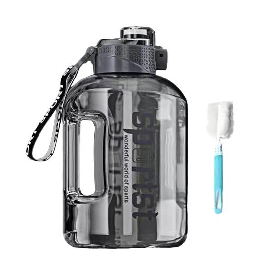 

1.7/2.7 л Спортивная бутылка для воды с соломинкой Большой вместимости Герметичная Портативная Легкая Для улицы Велоспорт Тренажерный зал Фитнес Путешествия Чашка для питья 1.7L серый