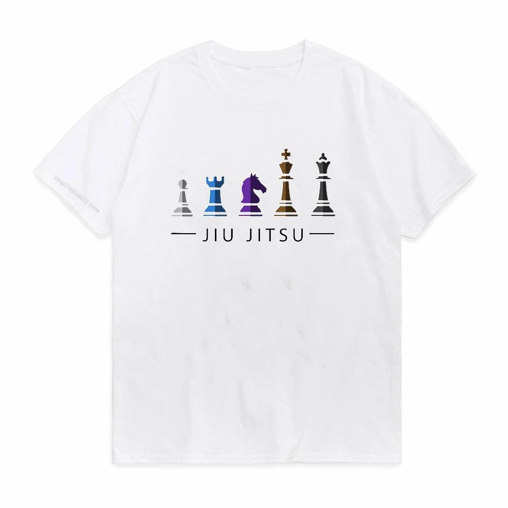 Funny Bjj Brazilian Jiu Jitsu Chess Belt Fighter Mma Gift TShirt Unisex Vintage Streetwear Camisetas